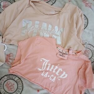 Juicy Couture and PINK Graphic Crop tops